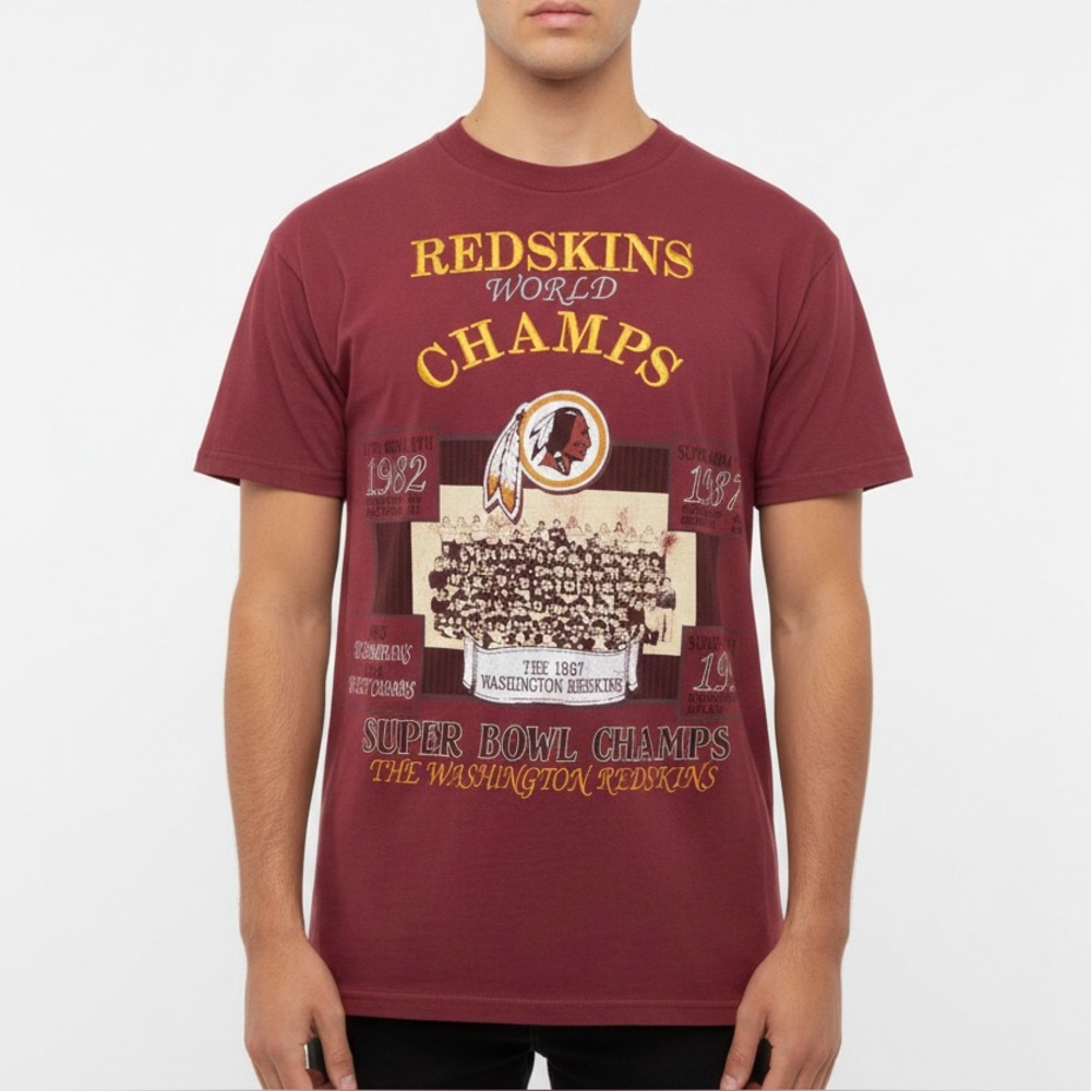 Vintage 1991 Single Stitch Long Gone Redskins T-Shirt Size Large Rare